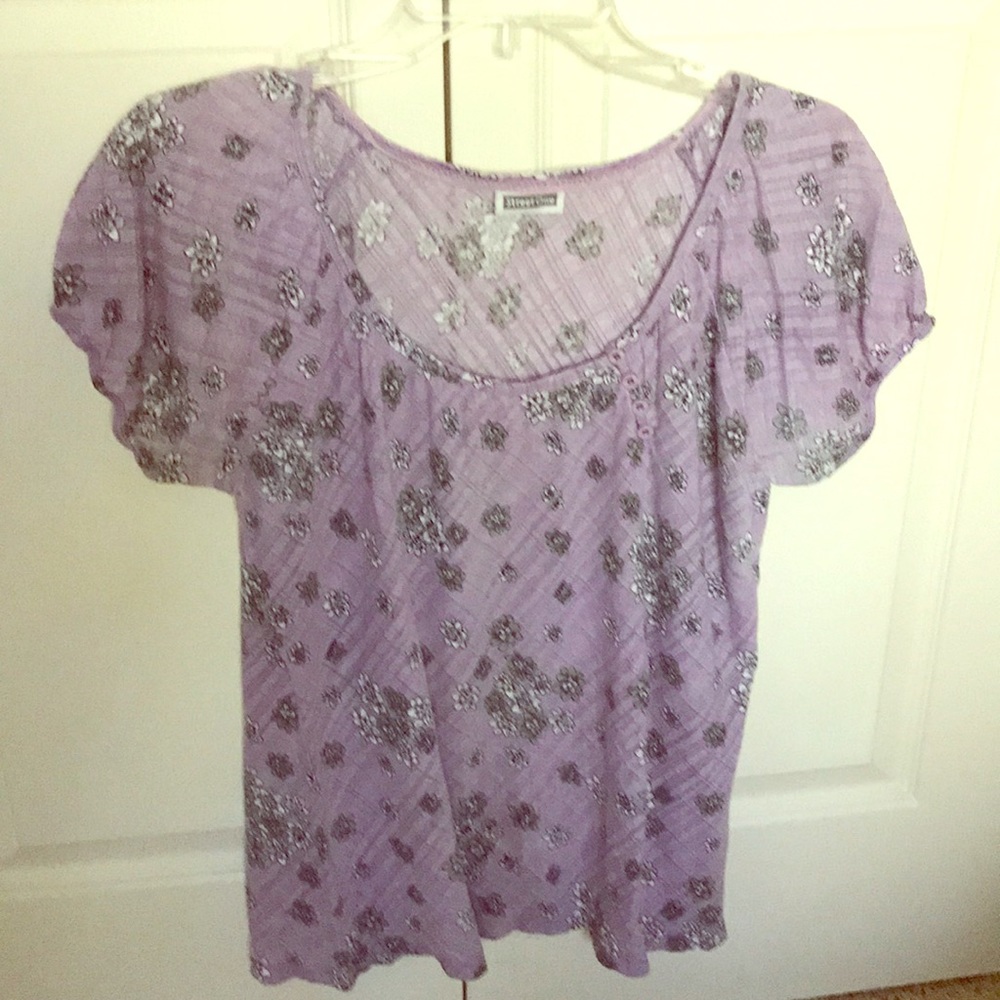 Street One lilac shirt w floral pattern